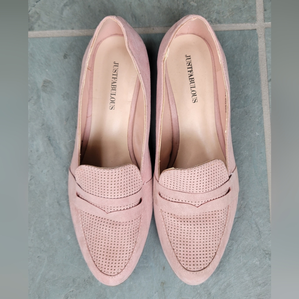 JustFab Kris Loafers in Pink size 7.5